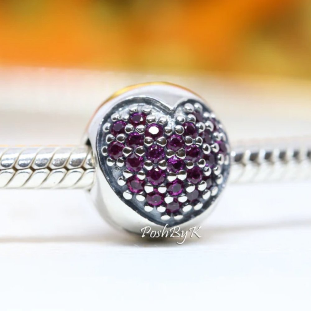 Pandora Love of My Life Clip, Fancy Pink Silver Charm 791053CZS